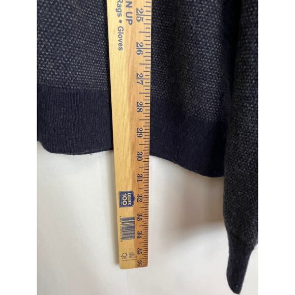 Nordstrom Men's Size 2X Navy Blue Wool Blend Lightweight Long Sleeve Sweater - Picture 4 of 7